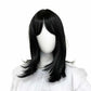 ウィッグ ブラック ミディアム セミロング ネット付き 黒髪 黒ヘアー ヘア ロング フルウィッグ 自然 軽量 小顔効果 ナチュラル サラツヤ かわいい 流行り 最新 ベース 病みかわ 夢かわいい ストレート 調整可能 ウイッグ 綺麗
