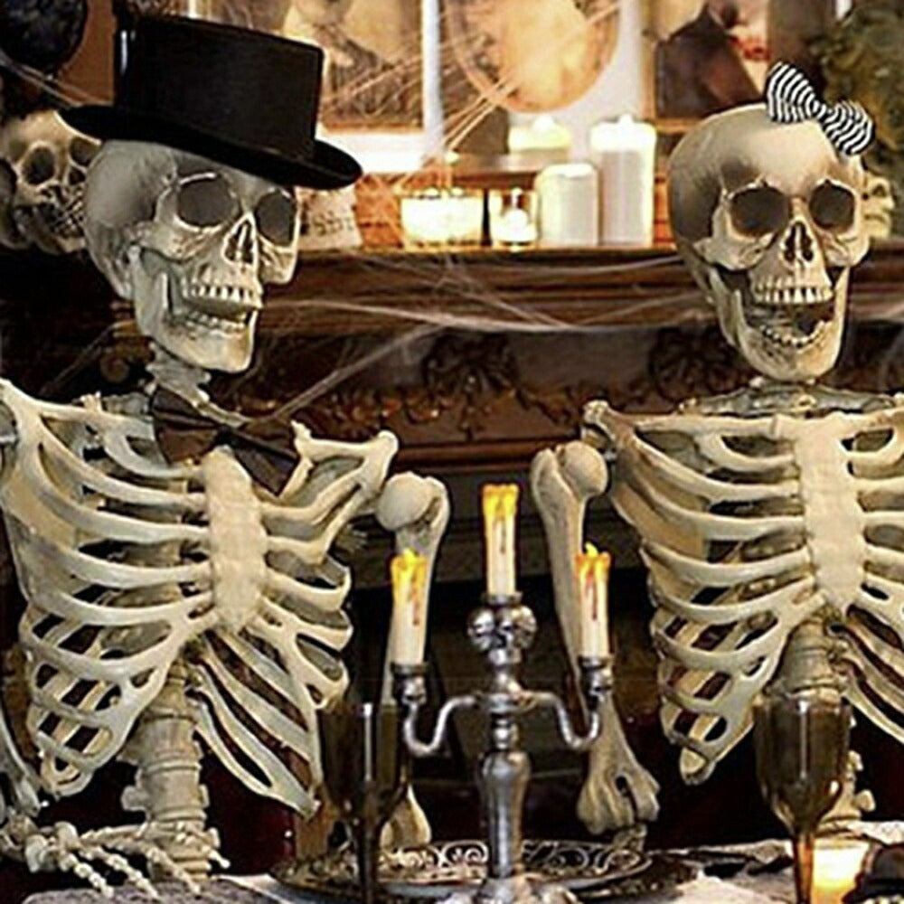 ハロウィン 骸骨 ガイコツ 骨 等身大 置物 約165cm ホラー リアル 本格的 誕生日 飾り付け 室内 置物 仮装 クリスマス用品 怖い 恐怖 スケルトン skeleton 骨 ボーン 渋い かわいい Xmas Christmas 豪華グッズ