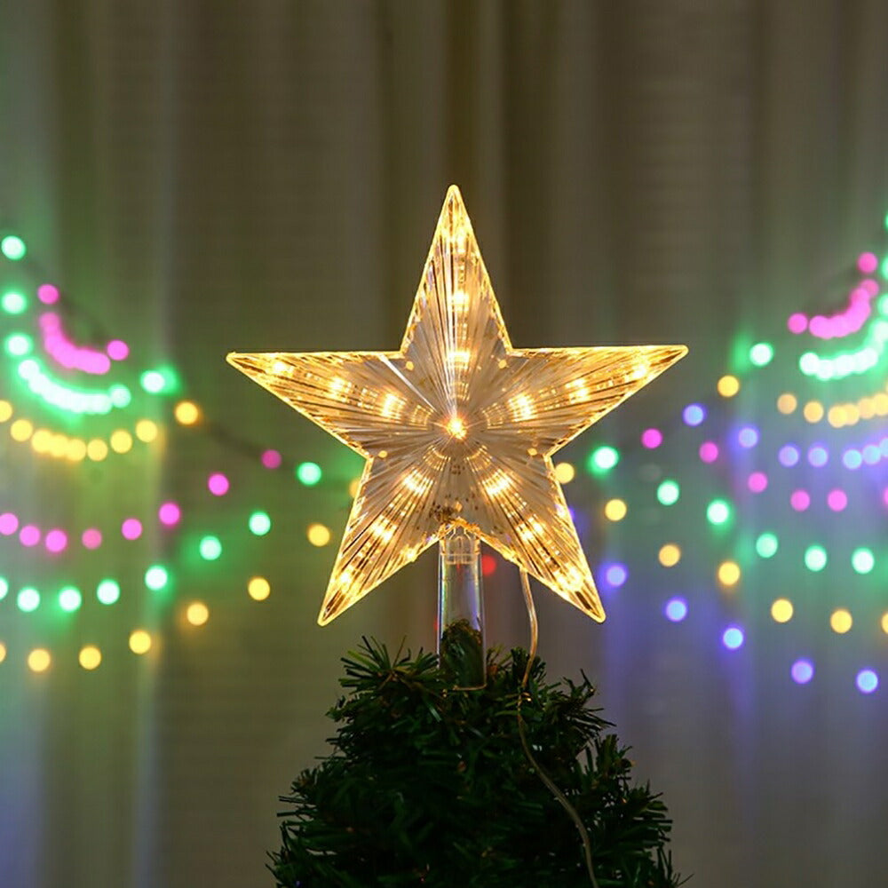 照明 星 ツリートッパー LED クリスマスツリー ライト ツリートップ スター ツリー オーナメント クリスマス 飾り 誕生日 飾り付け 室内 デコレーション 誕生日飾り付け 装飾 メリークリスマス クリスマス用品 木 おしゃれ 可愛い かわいい 部屋飾り きれい Xmas Christmas