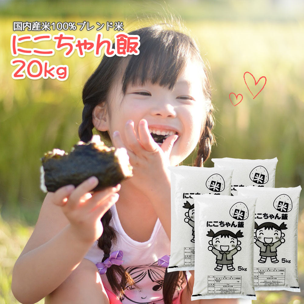 白米 30kg (5kg×6袋) にこちゃん飯 国内産 送料無料 30キロ 米 こめ コメ お米 精米