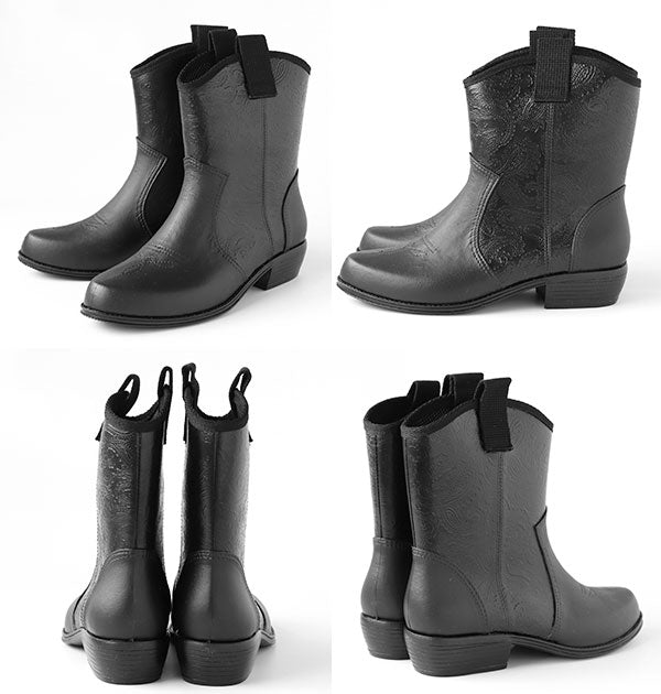 【モスＧ・25cm～25.5cm】 レインブーツ 800 日本製 レディース チャーミング Charming  通販 防水 長靴 レインシューズ ショート ペイズリー柄 おしゃれ かわいい ガーデニング 雪 抗菌