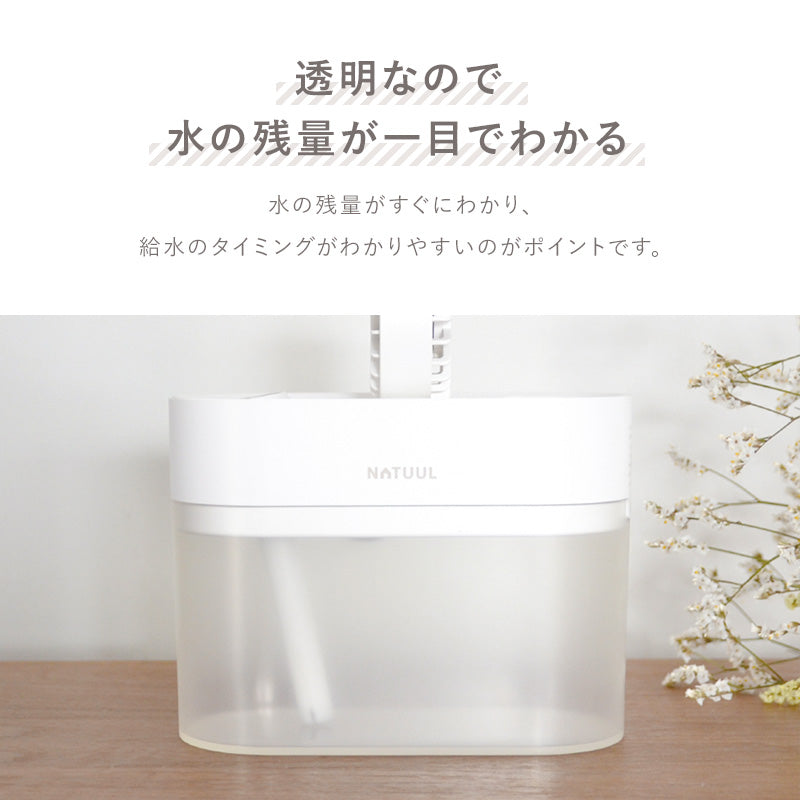 【ホワイト】ファン式 卓上加湿器 NL-KA700FNA