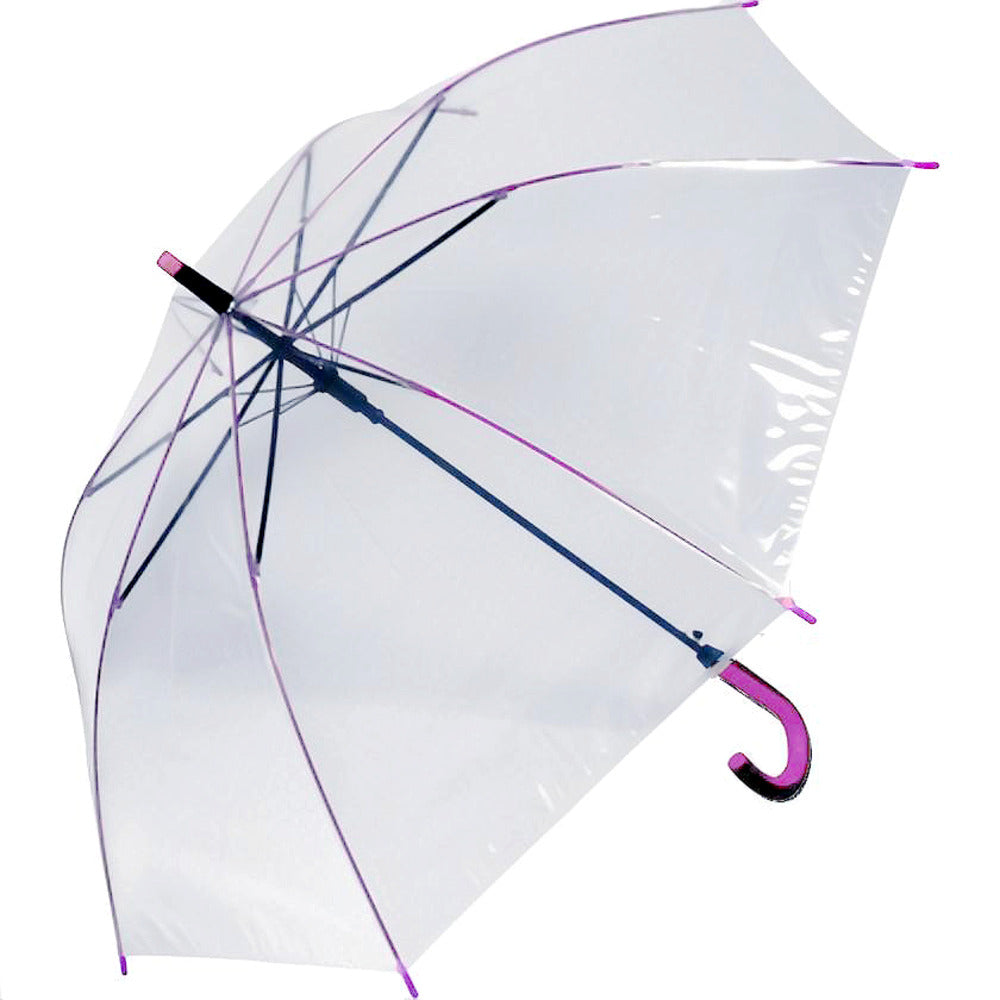 【PURPLE】 ビニール傘 オシャレ 通販 大きい サイズ 60cm カラー 丈夫 グラスファイバー骨 ジャンプ式 かわいい 長傘 傘 レディース メンズ 通勤 通学 婦人傘 紳士傘 耐風 おしゃれ