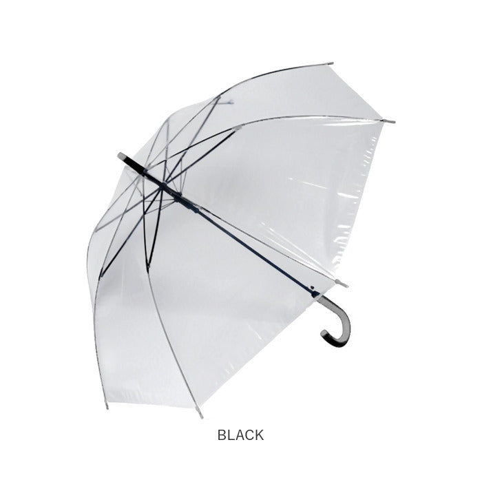 【BLACK・ビニール傘】 ビニール傘 オシャレ 通販 大きい サイズ 60cm カラー 丈夫 グラスファイバー骨 ジャンプ式 かわいい 長傘 傘 レディース メンズ 通勤 通学 婦人傘 紳士傘 耐風 おしゃれ