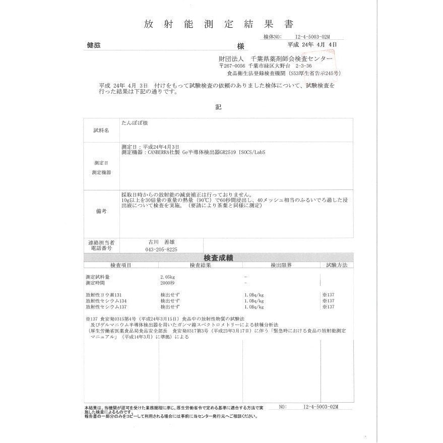 健滋の国産たんぽぽ茶(１パック20コ入) 1パック