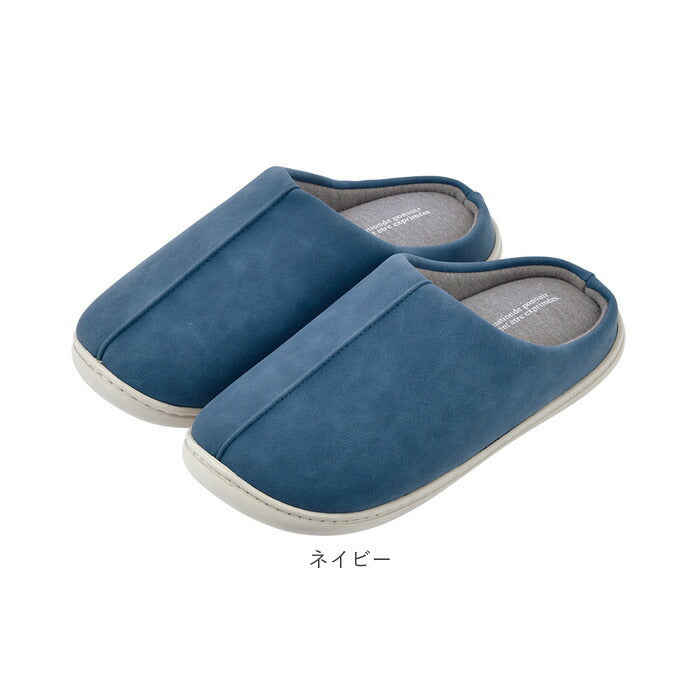 【モスグリーン・M(23cm～24.5cm)】 ルームシューズ レディース 通販 M L スリッパ 外履き スリッポン 中敷 取り外し可能 手洗い 清潔 23 23.5 24 24.5  合成皮革 合皮 NOUVLLE ヌーベル LIV HEART りぶはあと MOSS GREEN