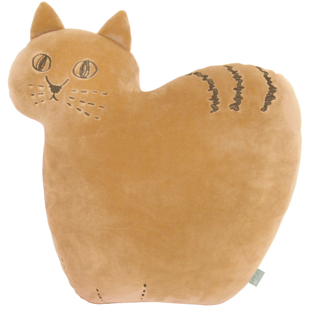 【ブラウン・クッション】 ぬいぐるみ クッション 通販 姿勢 サポート 猫 子供 いす デスクワーク ねこ おしゃれ かわいい ネコ 雑貨 もちもちクッション ふわふわ 母の日 誕生日 プレゼントギフト インテリア