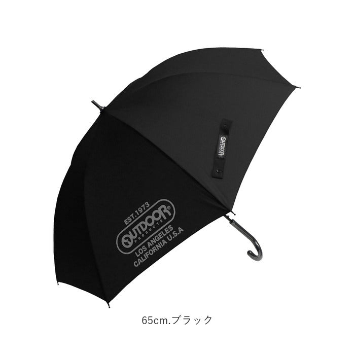 【70cm.ブラック・長傘】 長傘 雨傘 大きい 通販 傘 メンズ 70cm 70 65cm 65 ジャンプ傘 ワンタッチ ジャンプ 通勤 通学 アウトドアプロダクツ OUTDOOR PRODUCTS 無地 ロゴ シンプル 10002715 ブルー