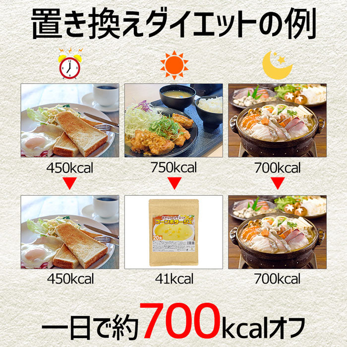 【先着10購入限定・16%OFF】ダイエットコーンポタージュ約20食分【高タンパク＆低糖質】おからパウダー配合