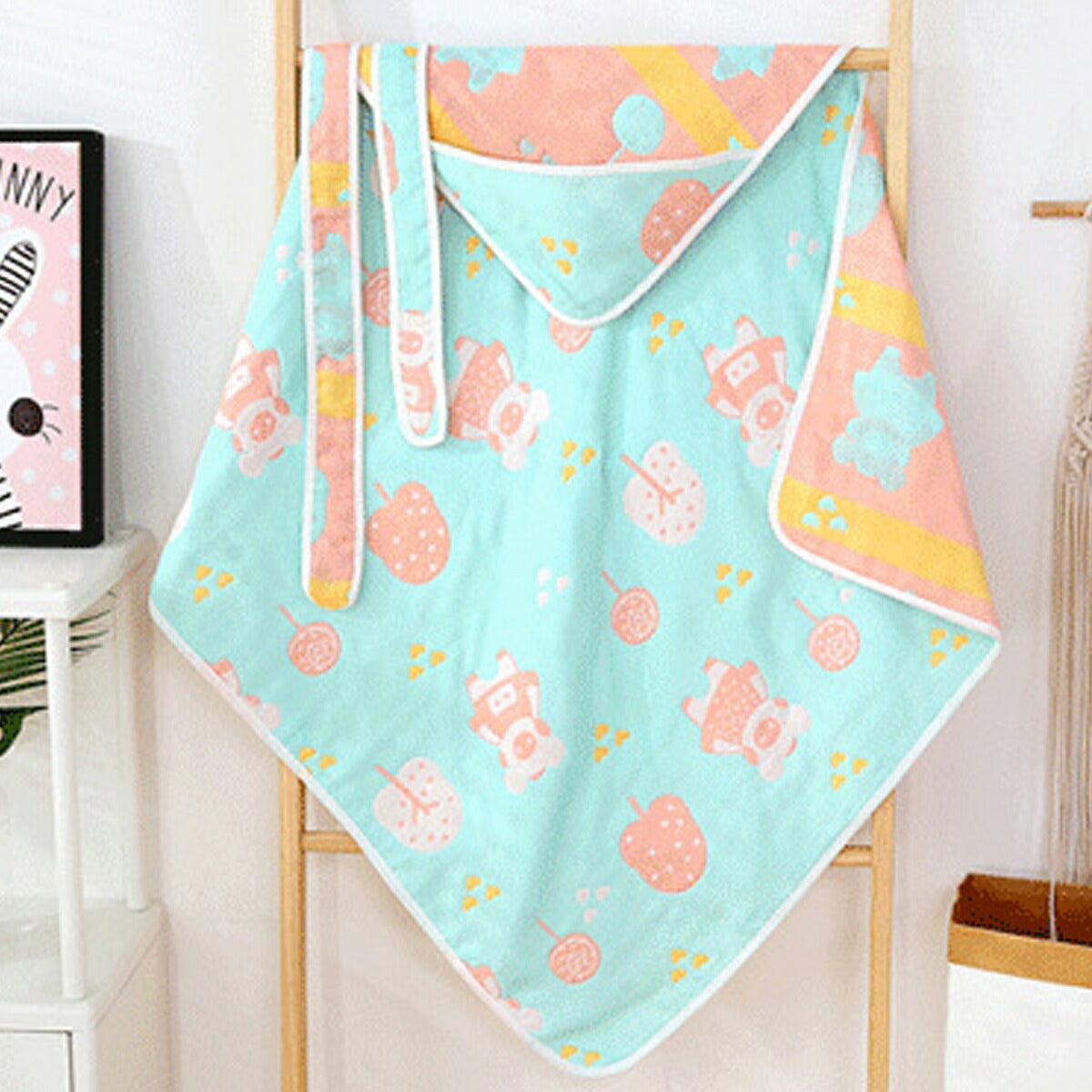 おくるみ 春 夏 秋 冬 退院 ガーゼ 6重 かわいい 可愛い 退院時 スリーパー 赤ちゃん 寝かしつけ グッズ クッション 寝かせる 背中スイッチ 可愛い おくるみ 新生児 抱っこ布団 抱っこふとん ねんねクッション 夜泣き対策 寝袋 男の子 女の子 保温 涼しい 出産祝い お風呂用(ひよこ（イエロー）)