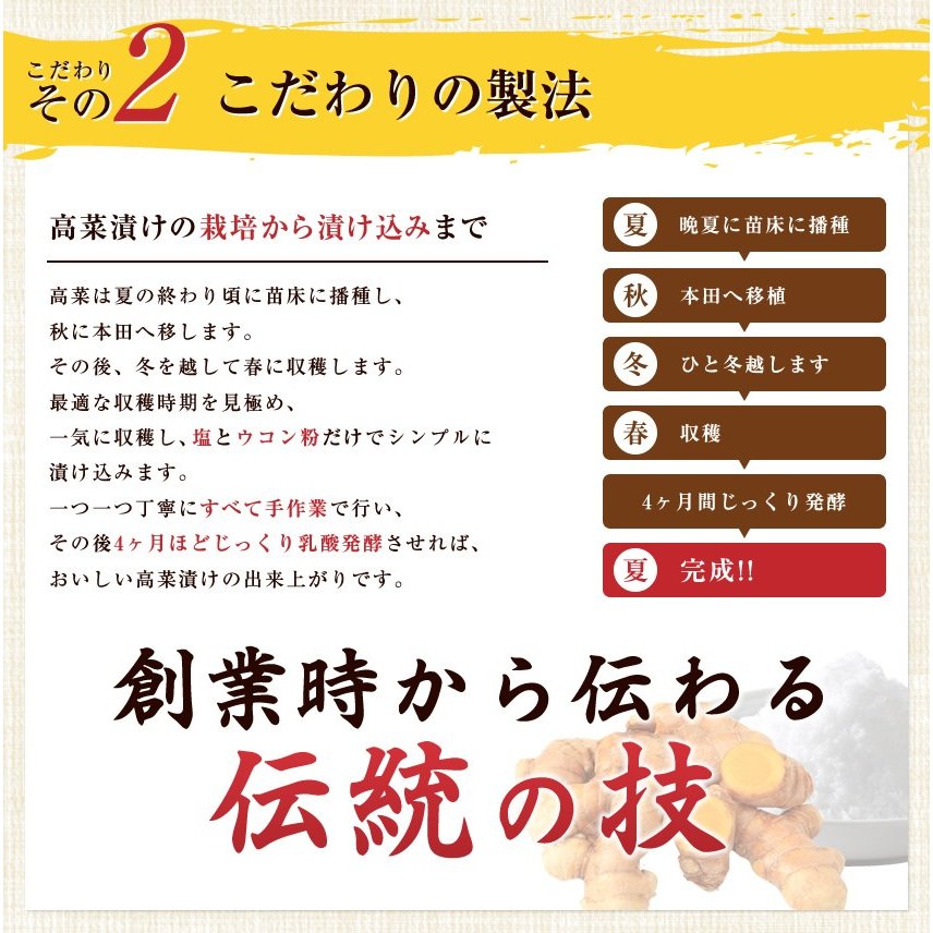 九州高菜2袋セット 明太子高菜＆直火高菜セット