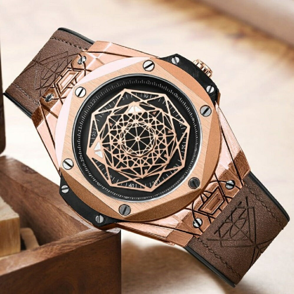 腕時計 ONOLA 六芒星 スター 魔法陣 時計 六角 六角形 高耐久性 文字盤 メンズ レディース ユニセックス アンティーク クラシック –  カウシェ
