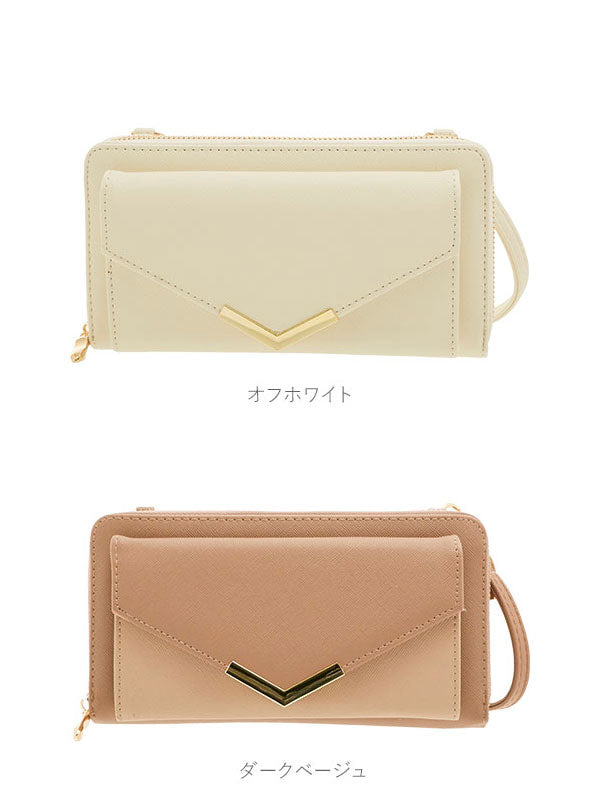 【シルバー・お財布ポシェット】 お財布ポシェット ママ 通販 お財布バッグ ショルダー お財布 ショルダーバッグ スマホ レディース お財布ショルダー 大容量 黒 ブラック シンプル おしゃれ 大人 かわいい 長財布