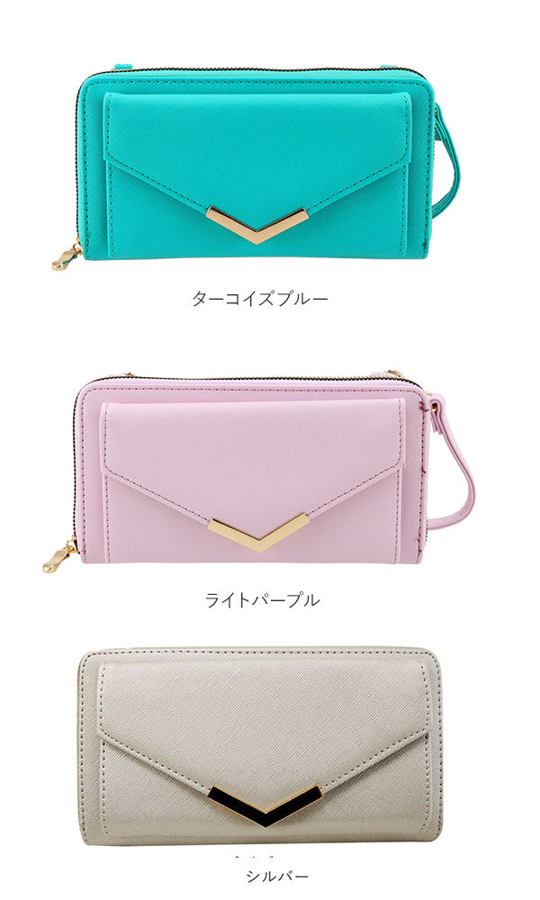 【シルバー・お財布ポシェット】 お財布ポシェット ママ 通販 お財布バッグ ショルダー お財布 ショルダーバッグ スマホ レディース お財布ショルダー 大容量 黒 ブラック シンプル おしゃれ 大人 かわいい 長財布