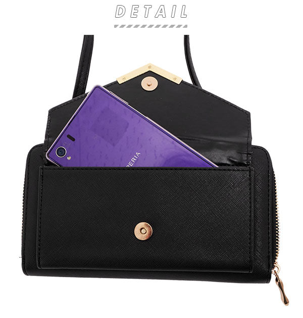 【シルバー・お財布ポシェット】 お財布ポシェット ママ 通販 お財布バッグ ショルダー お財布 ショルダーバッグ スマホ レディース お財布ショルダー 大容量 黒 ブラック シンプル おしゃれ 大人 かわいい 長財布