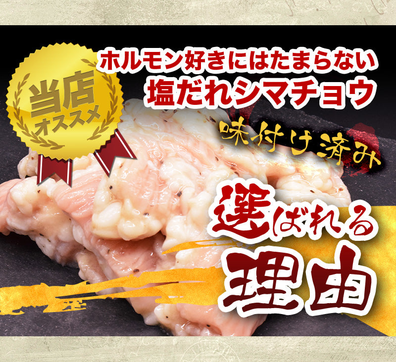 500g    牛ホルモン 大腸 シマチョウ 塩だれ