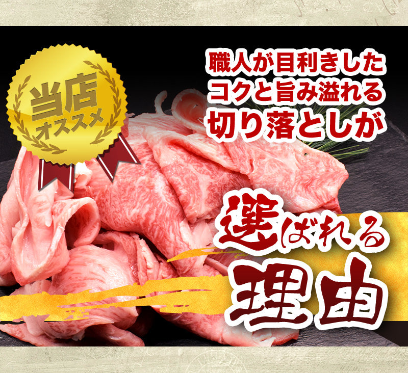 500g   黒毛和牛 切り落とし A4等級以上（国産）