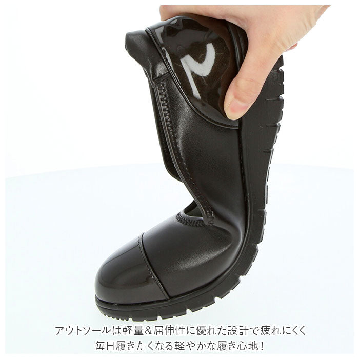 【ネイビー・24.5cm】 靴 レディース 歩きやすい パンプス 通販 カジュアル カジュアルシューズ 履きやすい 普段履き 光沢感 抗菌 通勤 シューズ 抗菌加工 大人っぽい 3E 婦人靴 楽ちん 上品 母の日