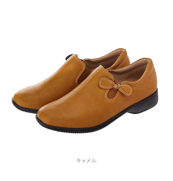 【ブラック・24.5cm】 靴 レディース 歩きやすい 50代 通販 60代 軽い カジュアルシューズ 軽量 おしゃれ 3E 幅広 22cm 22.5cm 23cm 23.5cm 24cm 24.5cm 婦人靴 婦人用 ブラック 黒 ダークブラウン キャメル