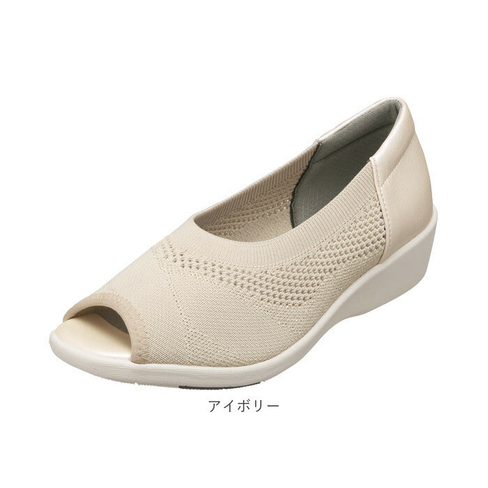 【ネイビー・24.5cm】 パンジー パンプス 通販 レディース pansy 靴 4474 サマーシューズ オープントゥ 前あき 幅広 3E メッシュ 蒸れにくい 夏 春夏 歩きやすい 疲れにくい 衝撃吸収 コツコツ 鳴らない 静か