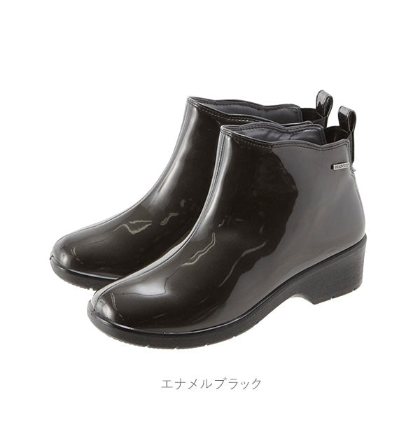 【オレンジ・23.5cm】 レインブーツ レディース ショート 通販 軽量 ヒール おしゃれ シンプル レインシューズ 長靴 ショート丈 雨靴 防水 ショートブーツ 黒 ブラック 滑り止め 滑りにくい 歩きやすい