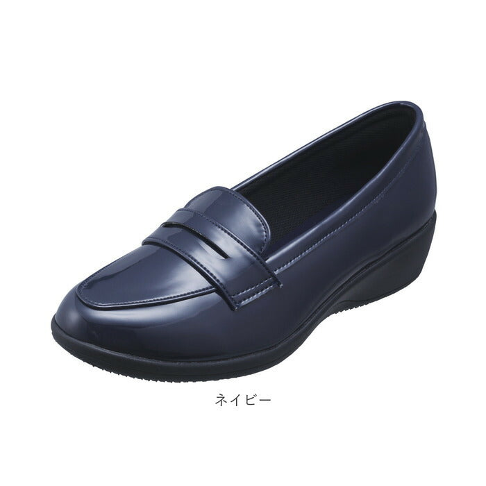 【ブラック・24ｃｍ】 パンジー レインシューズ 4936 pansy 通販 ローファー おしゃれ エナメルシューズ 抗菌 軽量 学生 大人 雨靴 晴雨兼用 3e 幅広 通勤 通学 レディース 防水 レイングッズ シンプル