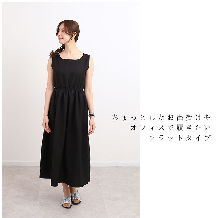 【シルバー・Mサイズ】 サンダル レディース 履きやすい 通販 おしゃれ かわいい パンジー pansy 軽い 軽量 歩きやすい 疲れにくい シンプル カジュアル つっかけ オフィス 職場 事務所 ローヒール フラット