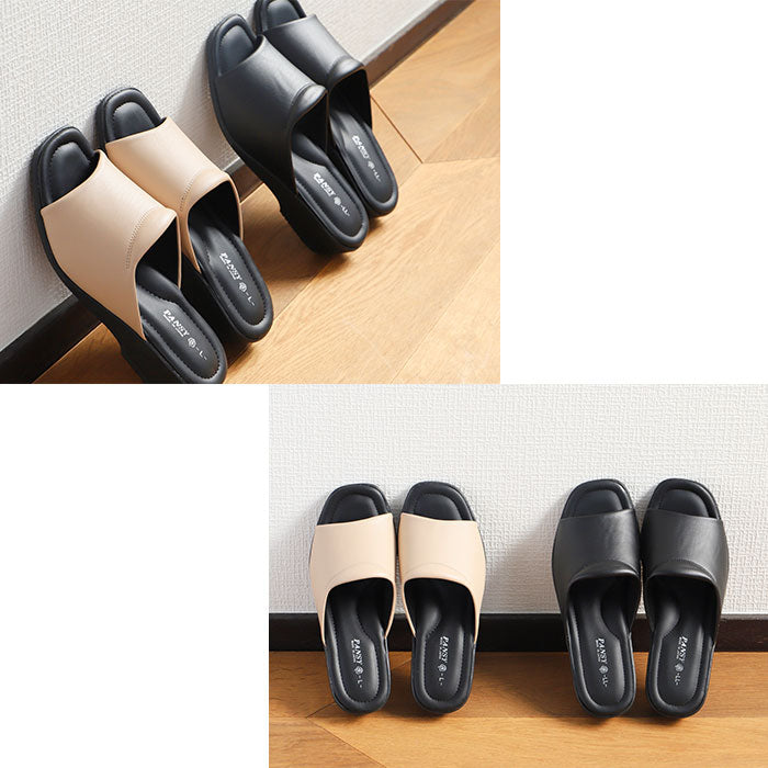【ブラック・S(22-22.5cm)】 パンジー サンダル 通販 Pansy カジュアル ストレッチ レディース 軽量 軽い ソフト 柔らか 履きやすい 歩きやすい アーチクッション おしゃれ シンプル つっかけ ギフト 贈り物 母の日