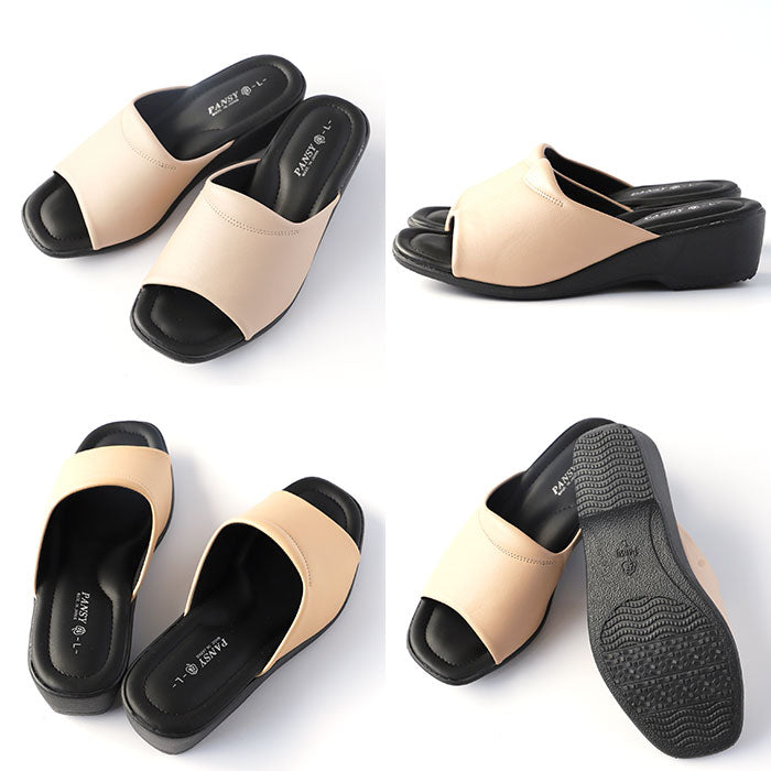 【レンガ・M(23-23.5cm)】 パンジー サンダル 通販 Pansy カジュアル ストレッチ レディース 軽量 軽い ソフト 柔らか 履きやすい 歩きやすい アーチクッション おしゃれ シンプル つっかけ ギフト 贈り物 母の日