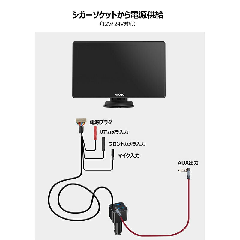 最新型ドラレコ【ATOTO正規品 ドラレコレコーダー 前後2カメラ】atoto p8 ドライビングレコーダー ドラレコ フルHD2側録画 ポータブル ドラレコレコーダー バックカメラ 7inch QLEDナビゲーション androidカーナビ ドラレコループ録画 カメラ録画 ナビ ドラレコ付カーナビ