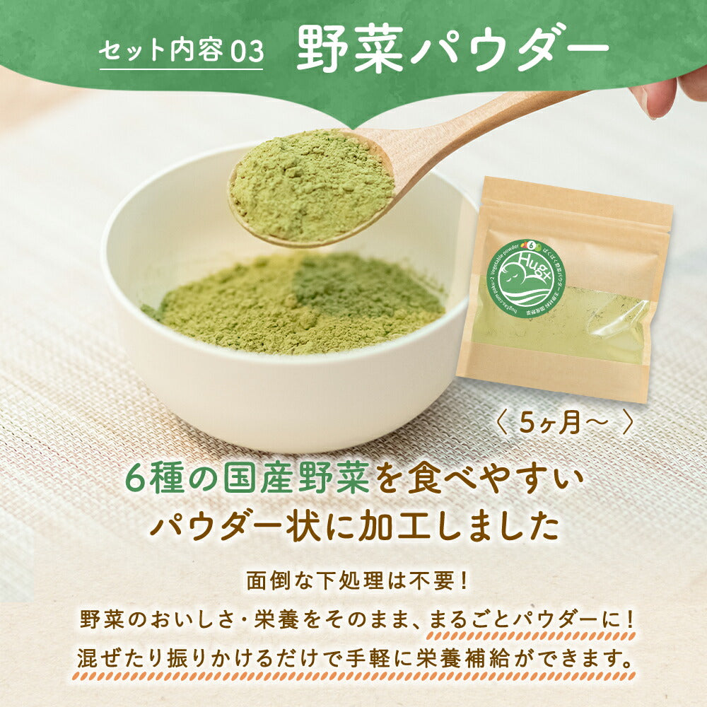 【お試し3種セット】30g×3種類 納豆パウダー 鶏レバーパウダー 野菜パウダー 6種類配合　離乳食 無添加