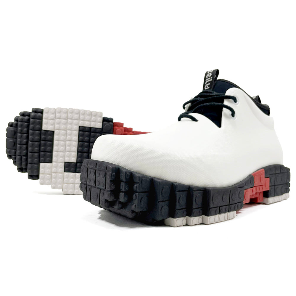 【ZERO.WHITE/BLACK・25.5cm】 チル ccilu ブロックソール 通販 メンズ レディース ショート 軽量 晴雨兼用 厚底 雨靴 レインシューズ レインブーツ ダッドスニーカー スニーカー カジュアルシューズ 疲れにくい