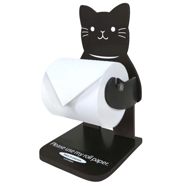 【ねこクロ・ペーパーキーパー】 ロールペーパーホルダー 通販 ロールペーパーキーパー ペーパーホルダー かわいい おしゃれ キャラクター 動物 アニマル 豆しば ねこ クロ 犬 いぬ イヌ 猫 ネコ 豆柴 マメシバ 明邦