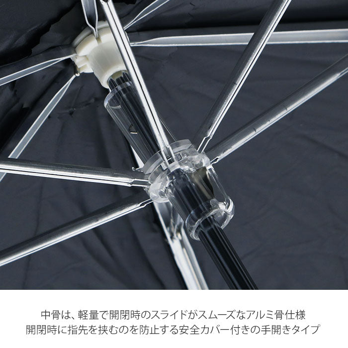 【420007BLACK・傘】 日傘 完全遮光 折りたたみ 通販 メンズ おしゃれ シンプル 無地 紫外線対策 UVカット 遮光率 100% 紫外線遮蔽率 99% 晴雨兼用 UPF 50+ ブラックコーティング 熱中症対策 遮熱 傘 Natural