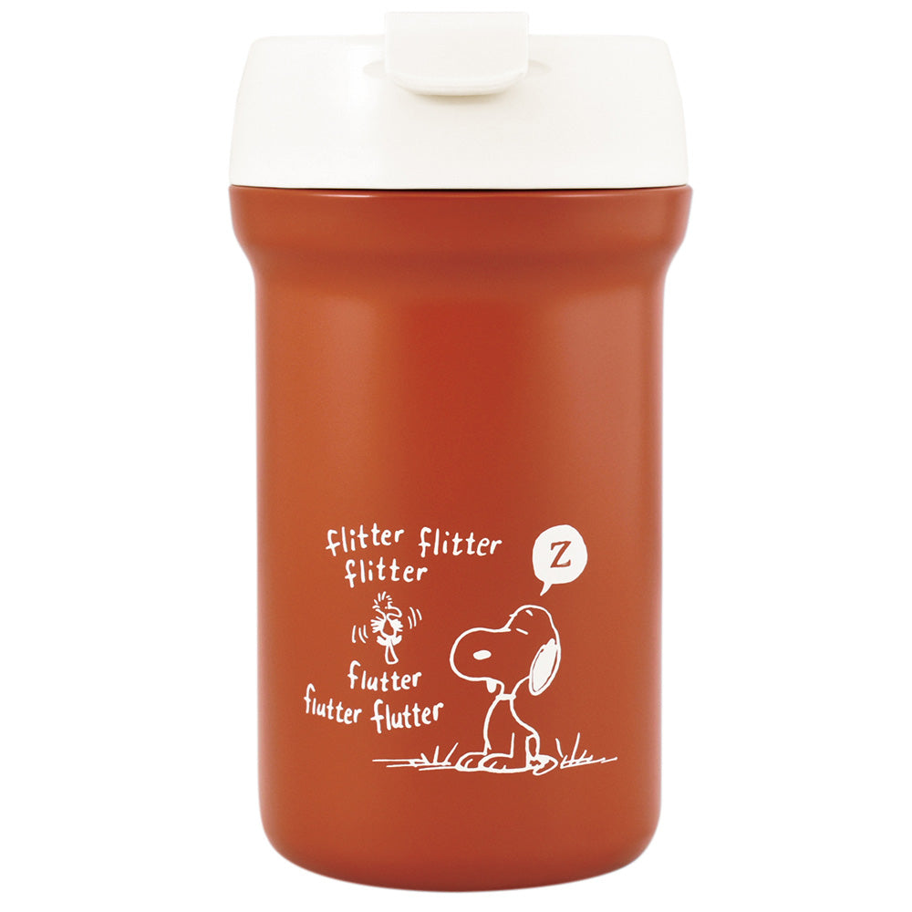 【PG2802.レッド・マグボトル】 マグボトル おしゃれ 通販 約 350 380ml スヌーピー グッズ 大人 向け ステンレスボトル 保温 保冷 ステンレスマグボトル 直飲み 軽量 大人可愛い コップ マグカップ グラス 蓋付き