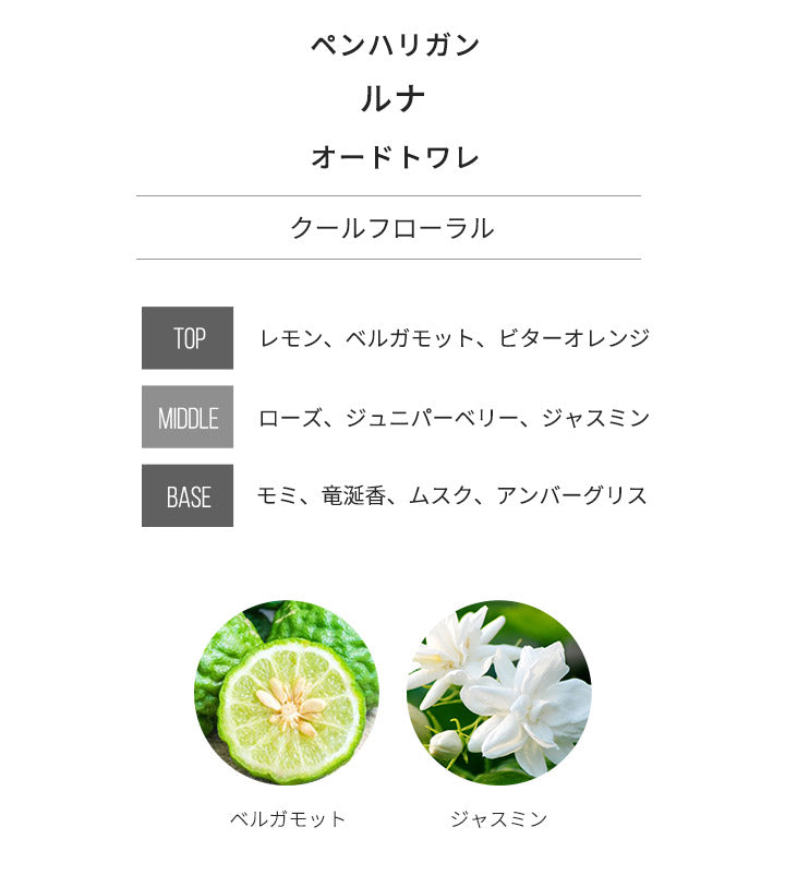 【3人シェア買いでお得】ペンハリガン [ネコポス] ルナ PENHALIGON'S オードトワレ 香水 お試し 1.5ml アトマイザー ミニ香水