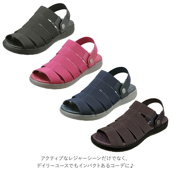 【ネイビー・S(22-22.5cm)】 パンジー サンダル 通販 Pansy バックベルトサンダル flippy フリッピー レディース スポーティ ソフト 柔らか 軽い 軽量 おしゃれ シンプル 履きやすい 歩きやすい