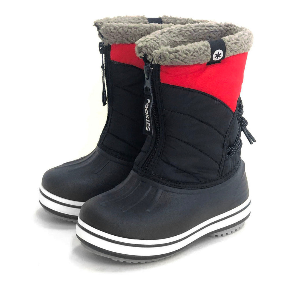 【ネイビー/レッド・22-23cm】 プーキーズ スノーブーツ POOKIES PK-WP700S 通販 キッズ ジュニア スノーシューズ レインブーツ ブランド おしゃれ 子供 子ども 男の子 女の子 ウィンターブーツ 長靴 防寒靴 ブーツ