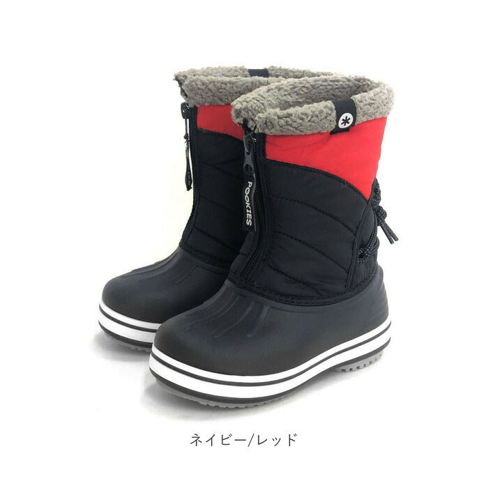 【ネイビー/レッド・22-23cm】 プーキーズ スノーブーツ POOKIES PK-WP700S 通販 キッズ ジュニア スノーシューズ レインブーツ ブランド おしゃれ 子供 子ども 男の子 女の子 ウィンターブーツ 長靴 防寒靴 ブーツ