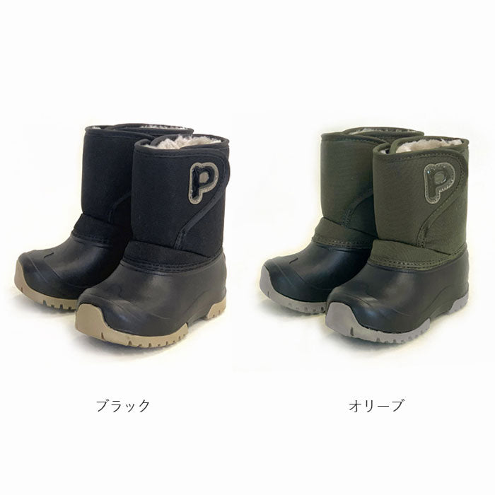 【ピンクチェッカー・15-16cm】 スノーブーツ キッズ 通販 滑らない ウィンターブーツ レインブーツ 女の子 男の子 ブーツ長靴 子ども ジュニア 防寒靴 子供 おしゃれ ブランド プーキーズ PK-WP800 防寒長靴 かわいい
