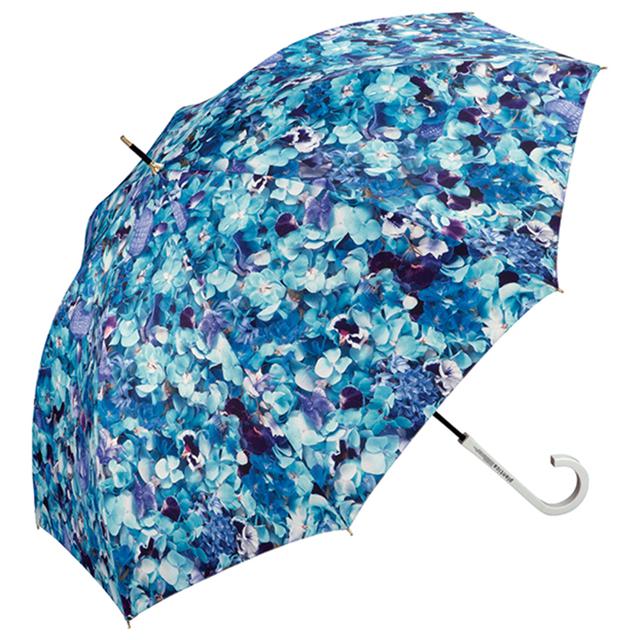 【フラワーブルー・手開き長傘58cm】 傘 レディース 長傘 通販 ブランド WPC おしゃれ 58cm 花柄 フラワー ホワイトデーお返し 母の日 プレゼント あめ 梅雨 婦人傘 かわいい ギフト 手開き 晴雨兼用 日傘 女の子 女子