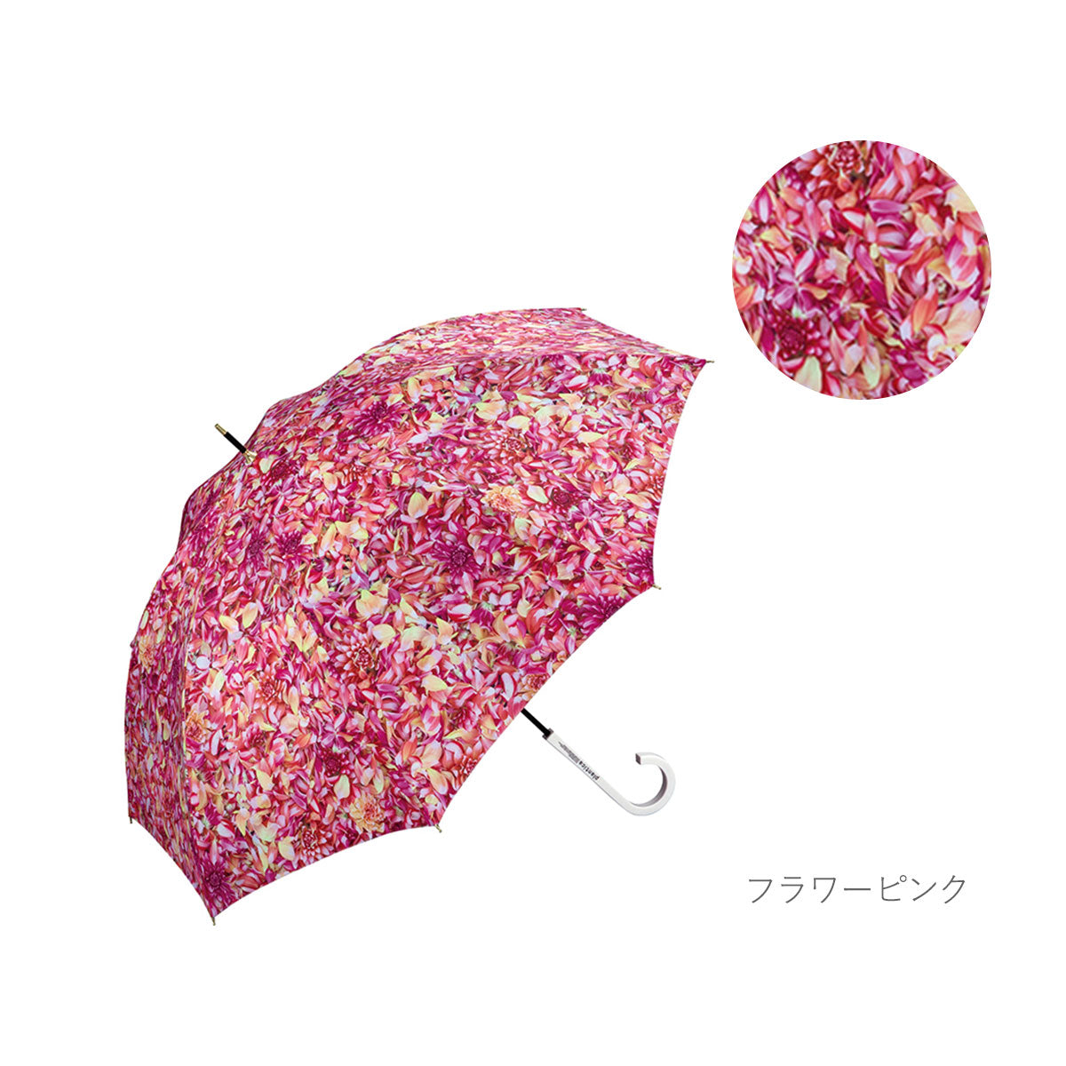 【フラワーブルー・手開き長傘58cm】 傘 レディース 長傘 通販 ブランド WPC おしゃれ 58cm 花柄 フラワー ホワイトデーお返し 母の日 プレゼント あめ 梅雨 婦人傘 かわいい ギフト 手開き 晴雨兼用 日傘 女の子 女子