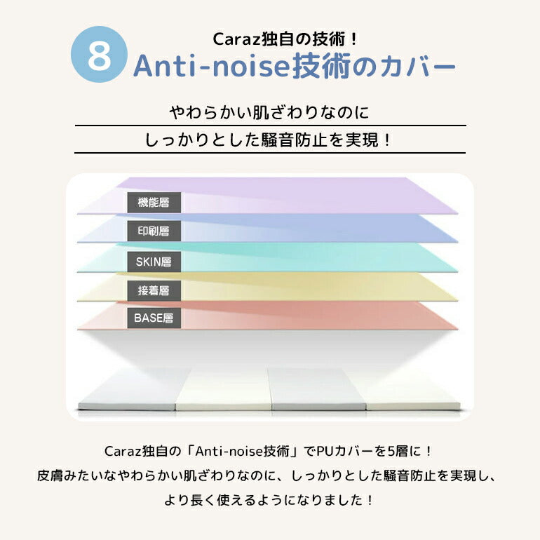カラズマット 160×200cm ベージュ プレイマット 赤ちゃん ベビー おしゃれ 160 200 4cm ノンホルム 防炎 フロアマット  ベビーサークル ベビー ライトベージュ シンプル 4段 折りたたみ 防水 出産祝い 防音 大判 ベビーマット Caraz カラズ 床暖房対応  リバーシブル ...