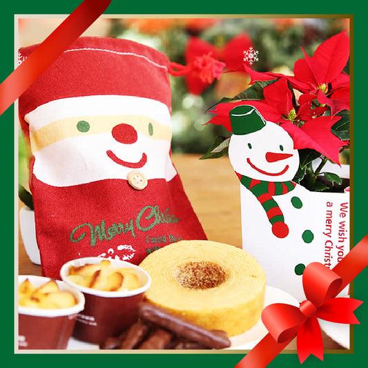 【先着10購入限定・67%OFF】クリスマスポインセチアとサンタのスイーツセット