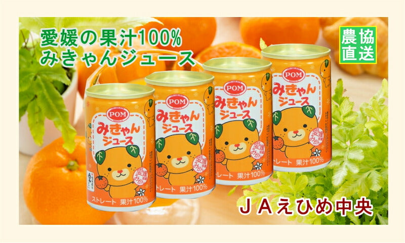 【フルーツ 柑橘類 ジュース 送料無料】愛媛県の農協 JAえひめ中央 果汁100％ オレンジみかんジュースみきゃんジュース160g 20缶入【お中元 お歳暮 ギフト 贈り物】