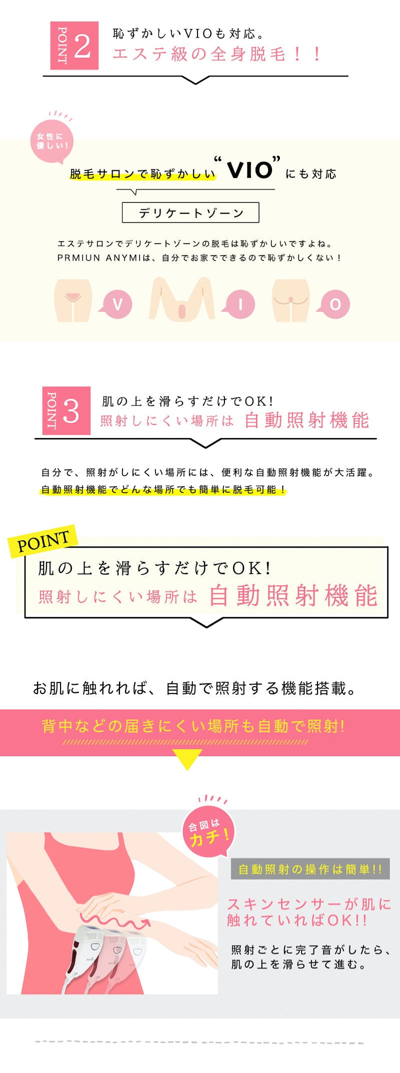 脱毛器 プロ仕様モデルＡＮＹＭＩProfessional（エニミープロフェッショナル）光フェイシャルランプ付き