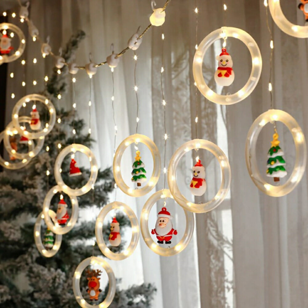 照明 クリスマス リングライト 装飾 クリスマス装飾 LED イルミネーション オーナメント USB 超豪華 クリスマスオーナメント イルミネーションライト 豪華セット クリスマスツリー 飾り付け 飾り 華やか おしゃれ クリスマスパーティー きれい ホワイトクリスマス