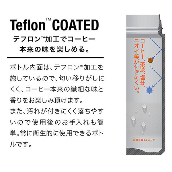 【サントス】 マグボトル カフア QAHWA ステンレスボトル テフロン加工 COFFEE こぼれない 定番 エンボスデザイン おし 水筒・ボトル g015d-28658 4571347174618 LF510B07b000