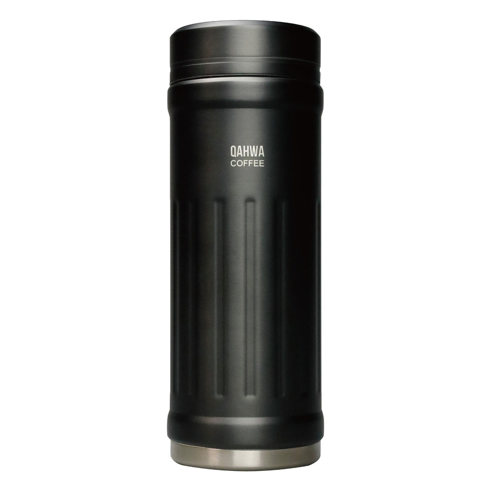 【グレー・ボトル】 カフア コーヒーボトル2 通販 QAHWA 410ml マグボトル おしゃれ 保温 保冷 ステンレスボトル マイボトル コーヒー専用 水筒 ステンレス 珈琲 コーヒー 洗いやすい テフロン加工