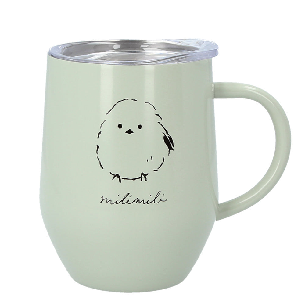 【トリ】 マグカップ フタ付 通販 蓋付き ステンレスマグカップ 保温 保冷 コーヒーカップ 320ml 約 350ml ステンレスマグ おしゃれ ミリミリ かわいい 食器 コップ ギフト 雑貨 大人可愛い